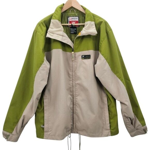 Burton Mens L Vintage Snowboard Tactic Insulated Green Tan Ski Jacket - Picture 1 of 14